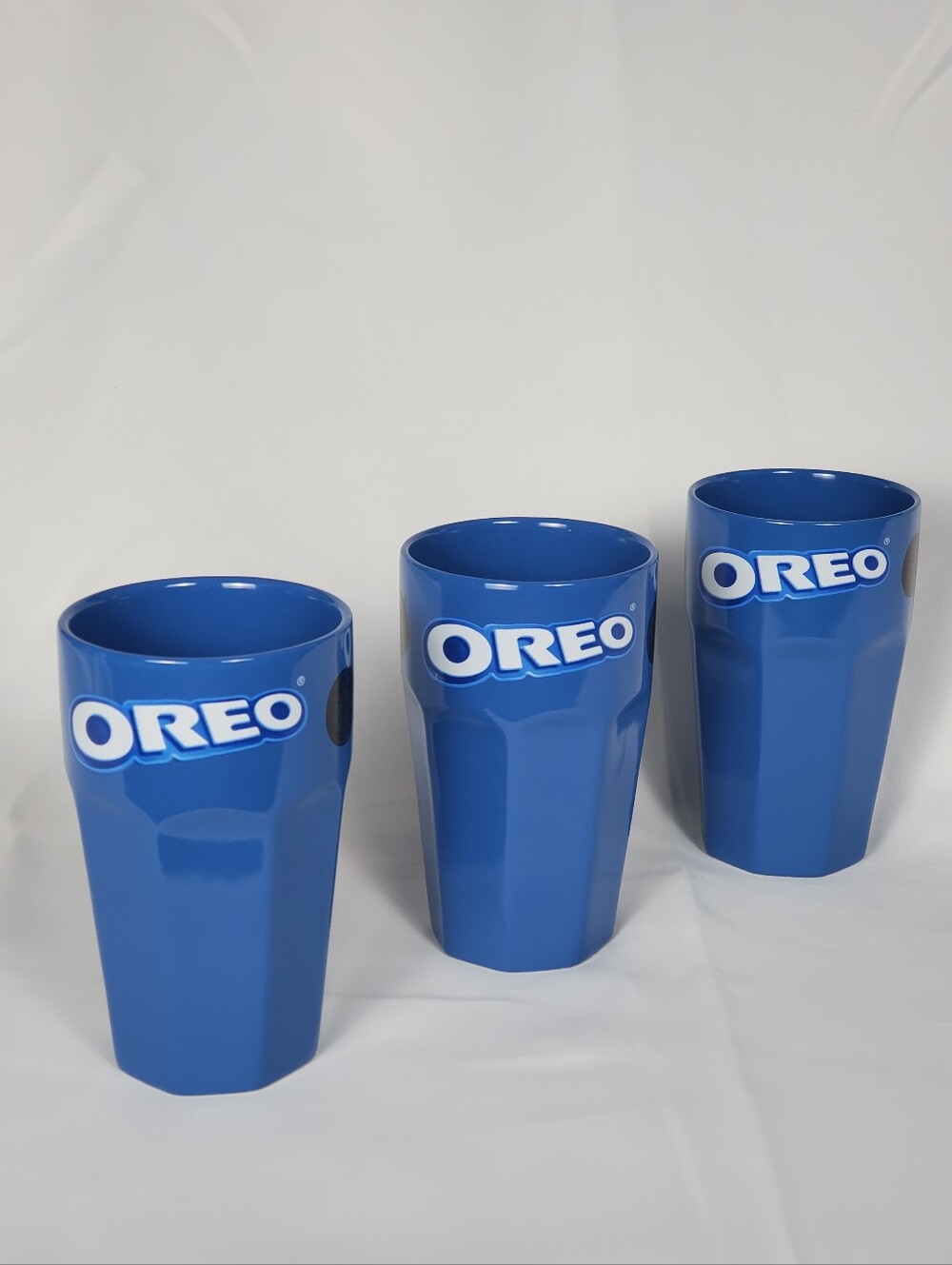 OREO Cookie Blue Ceramic Tumbler Cups By Frankford Candy 5.25 Tall
